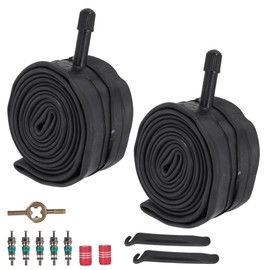 RUTU Bicycle Tube, 24x1.95 - 24x1.75/2.125 Inner Tube 2 Pack, Schrader Valve, Premium Butyl Rubber, 24 Inch Bike Tubes