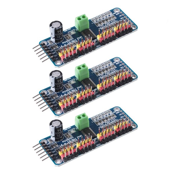 ACEIRMC PCA9685 16 Channel 12-bit PWM Servo Motor Driver IIC Module Compatible with Arduino Robot (3 Pack)