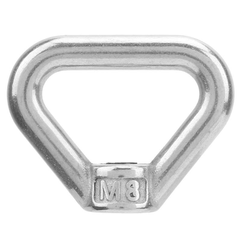 10pcs Silver Screw Nut 304 Stainless Steel Triangle Ring Nut