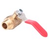 5 Pcs Ball Valve G1/4 Double Male Thread Thickened Brass
