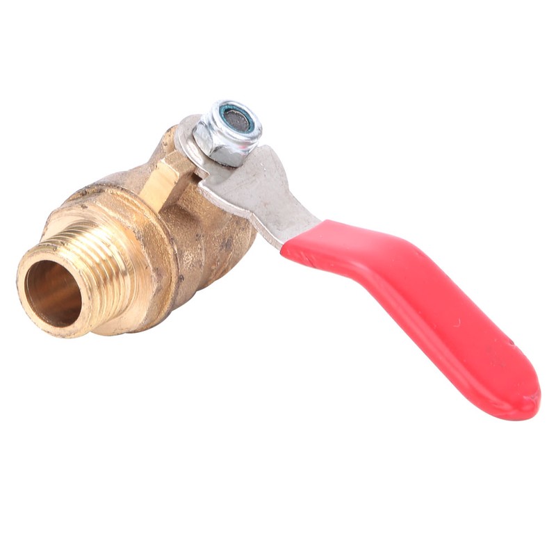 5 Pcs Ball Valve G1/4 Double Male Thread Thickened Brass