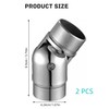 Pack of 2 Stainless Steel Handrail Joint Connectors, Pipe Connector