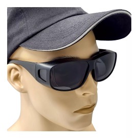 Unbranded Polarized Fit Overs Polarized Sunglasses Matte Black Frame Smoke Polarized Lens