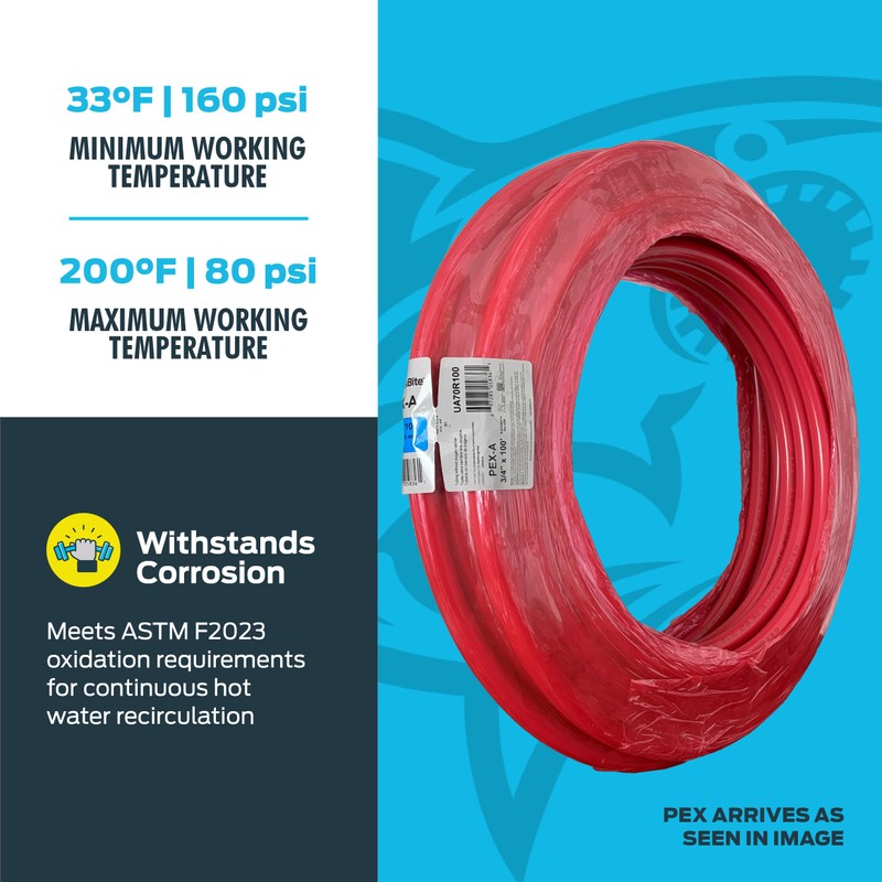 SharkBite 3/4 Inch x 100 Feet Red PEX-A, PEX Pipe