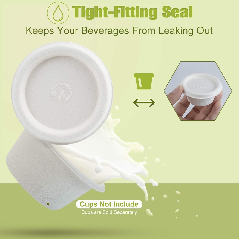 Green Earth, 4 oz Bagasse Compostable Cups, Biodegradable Sugarcane Fiber