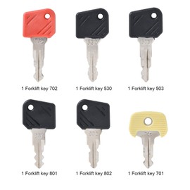 6 Piece Replacement Ignition Key Set, Motorcycle Ignition Switch Construction Machinery Key Universal, 701 702 801 802 503 530 Excavator Key Construction Machinery Key Set Engine Start Switch