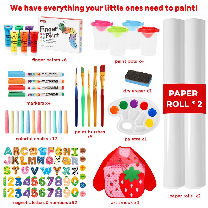 Belleur All-in-One Art Easel for Kids, Adjustable Double Sided Easel