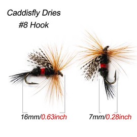 Qievcrme Fly Fishing Flies Kit 40/137pcs Dry/Wet Flies Assortment Nyphms Popper Streamer for Trout Bass Steelhead Fish+ Fly Box (32Pcs-Single Style)