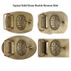 Horse Heads Belt Buckle OBM123B IMC-Retail 42 Chestnut Brown