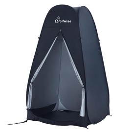 WolfWise Pop Up Changing Tent for Beach, Camping Portable Shower Tents, Outdoor Privacy Bathroom, Change Dressing Clothes Tent Pop Up Instant for Camp, Toilet, 6.6ft High, Black