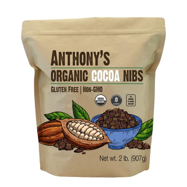 Anthony's Organic Cacao Cocoa Nibs, 2 lb