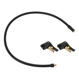 INFINAUTO Tire Inflator Extension Tube 23.62inch 7.8mm ID for Car Motorcycle Bicycle Air Pump Extend Hose Adapter Tire Valve with Deflatable Air Chuck Rubber Black Durable