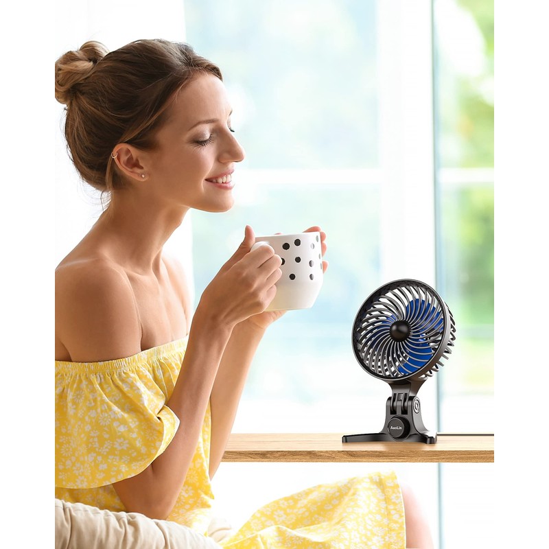 AaoLin USB Desk Fan, Small Fans with CVT Variable Speeds,