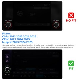 Polodunn for Honda Civic Accessories 2025 2024 2023 2022, for CRV 2025 2024 2023, for Acura Integra 2025 2024 2023 -Warning Light, A/C, Air Vent, Radio, Push Start Button Knob Cover/Ring 11pcs (Blue)