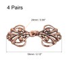 uxcell Cloak Clasp, 4 Pairs Sew on Hooks and Eyes
