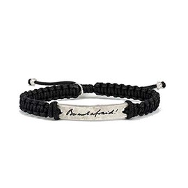 Be Not Afraid Bracelet Silver and Black