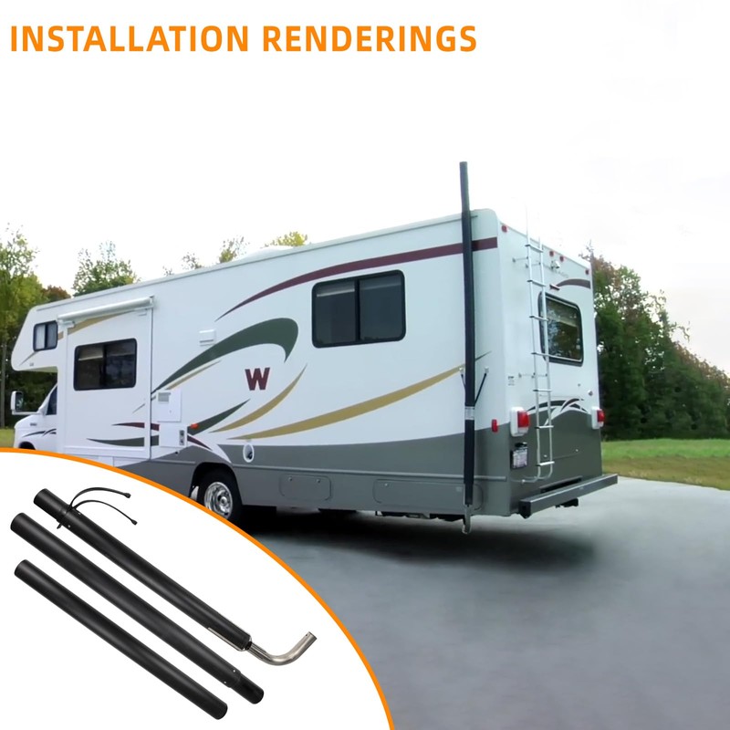 SHUNTALL 44461 RV Generator Exhaust Venting System Extension Kit Compatible