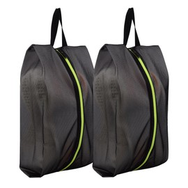 Guittly Travel Shoe Bag, 2 Pieces Dustproof Shoe Bag, Waterproof TPU Mesh Shoe Bag, Zip Shoe Storage Bag, Suitable for Travel or Home Storage, black, M-2er-Pack, Sealing