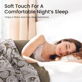 Sophia & William Khaki King Patchwork Quilt Set-3 Piece Lightweight Reversible Damask Coverlet with Floral Center and Solid Edges, 1 Quilt (106x96”), 2 Pillow Shams (24x40) with 2" Decorative Flanges