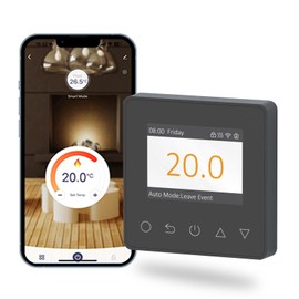 Digital Proframmable Thermostat for Electric Floor Heating Underfloor Heating Thermostat Smart Temperature Controller Black with WIFI