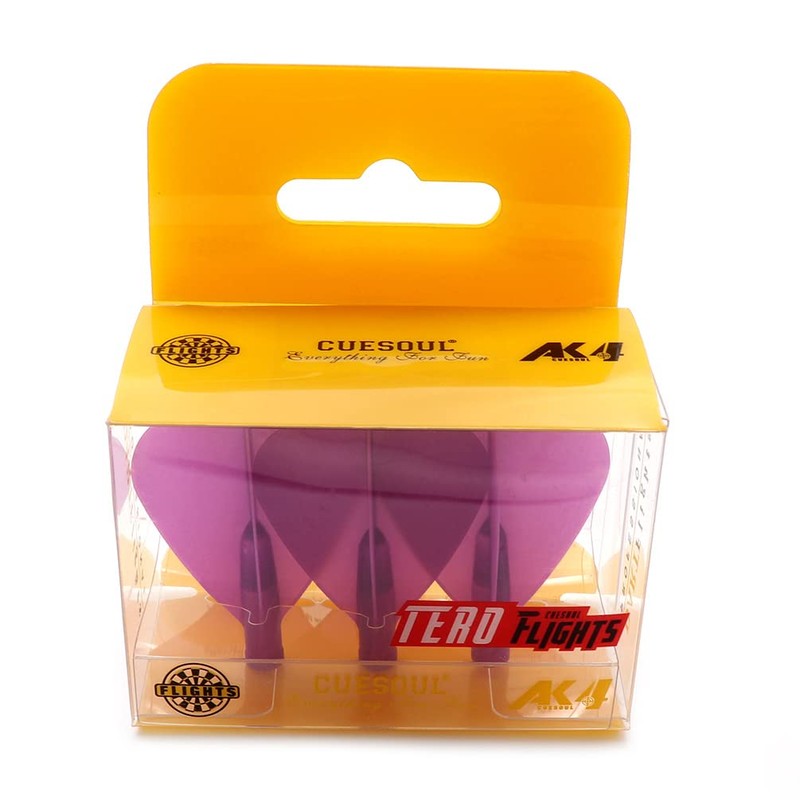 CUESOUL TERO AK4 Purple Dart Flights Kite Shape,Set of 3
