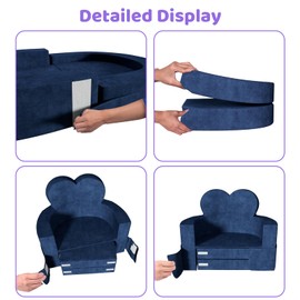 ROSE MERRY Toddler Travel Bed, 2 in 1 Foldable Toddler Bed, Portable Toddler Travel Bed for Boys and Girls with Carry Bag