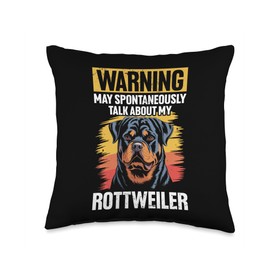 Rottweiler Dog Rottie Throw Pillow