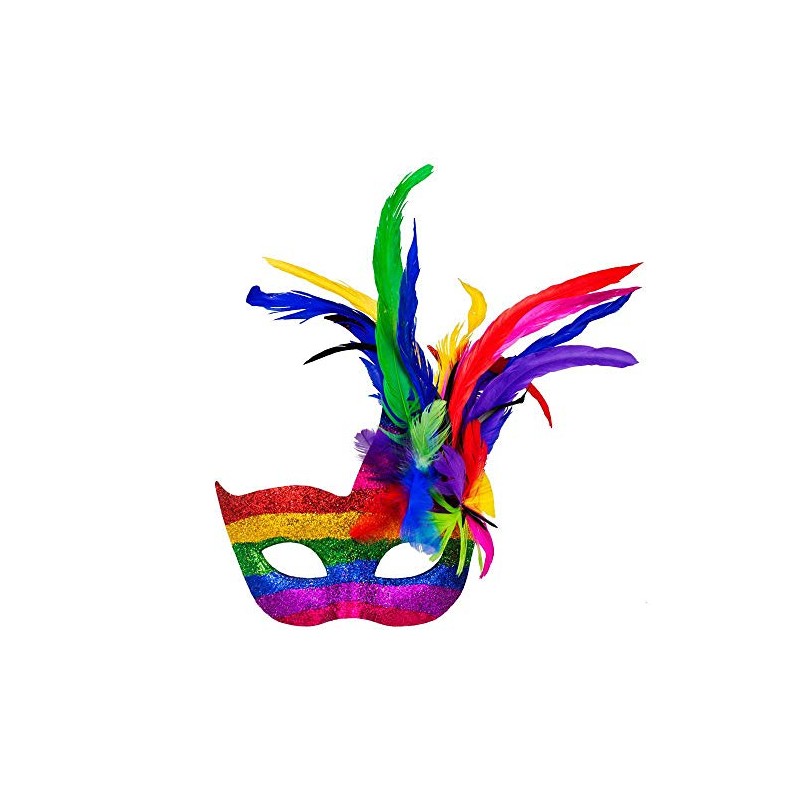 Boland 00211 Carnival Rainbow Mask, multi-coloured, one size, 10116594