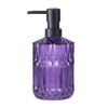 TISUZXCV Diamond Design 12 Oz Purple Glass Soap Dispenser,Refillable Lotion