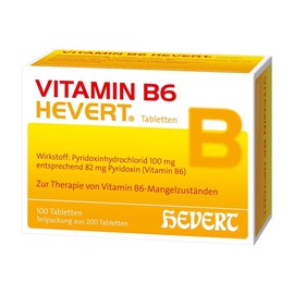 Vitamin B6 Hevert for the Therapy of Vitamin B6 Deficiency States, Pack of 200 Tablets