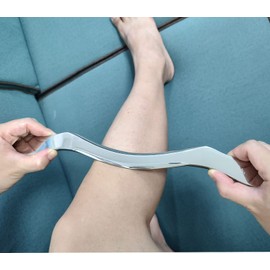 Robulove Medical Grade Stainless Steel Gua Sha Scraping Massage Tool -IASTM TOOL- Body Care Scraping Massage Tool - Relaxing Soft Tissue Tools - Reduce Neck,Back,Arm muscle Pain(long bar1)