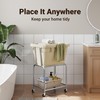 ELYKEN Rolling Laundry Hamper with Wheels, Laundry Cart with Removable