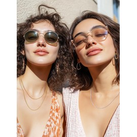 Silvora Stainless Steel Gold Necklace Chain, Stainless Steel Gold Plated Chain necklace for women, Hypoallergenic Chains for Pendant