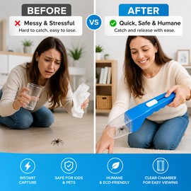 Handheld Insect Catcher for Home & Garden Use – Clear Viewing Bug Trap Tool for Spiders, Bees & Small Bugs