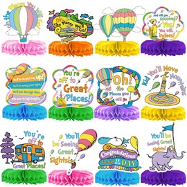 Toys 12Pcs Oh The Places You'll Go Decorations Oh The Places You'll Go Graduation Decorations Oh The Places You'll Go Graduation Centerpieces for Kindergarten Graduation Decorations