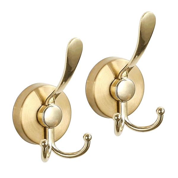 Metal Suction Cup, Heavy Duty Double Hooks for Bathroom, Kitchen,