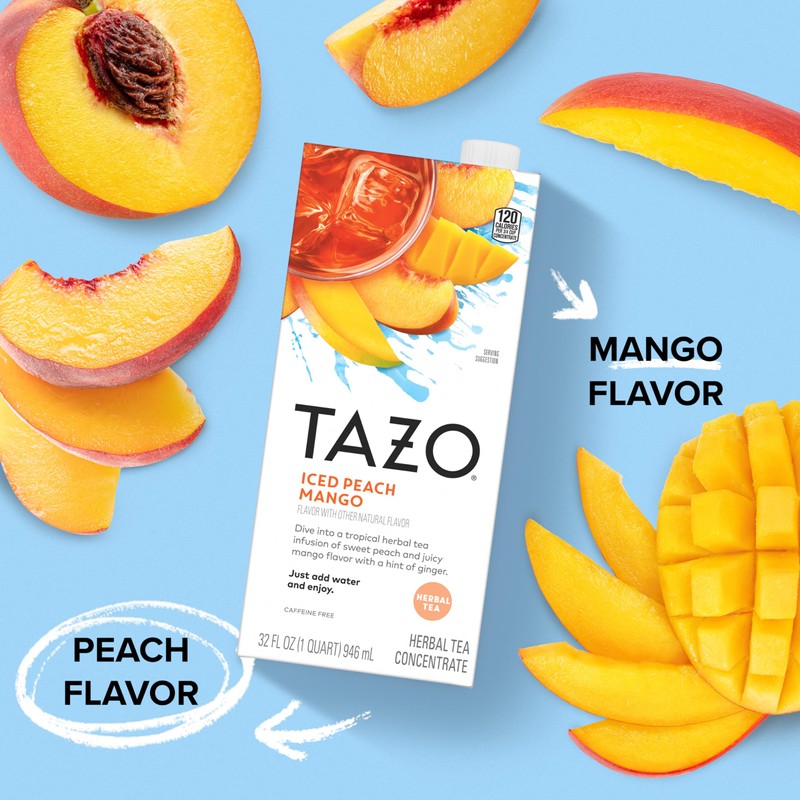 TAZO Tea Concentrate, Iced Peach Mango, & Iced Passion 32