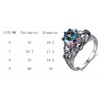 Skull Head Ring with Diamond Set and Colored Zircon Ring