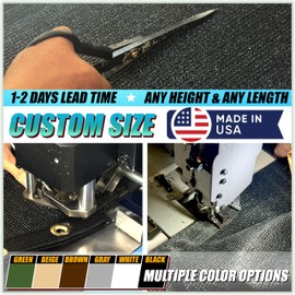 ColourTree Customized Size Green 8' x 77' Fence Screen Privacy Screen- Commercial Grade 170 GSM - Heavy Duty - 3 Years Warranty - Cable Zip Ties Included