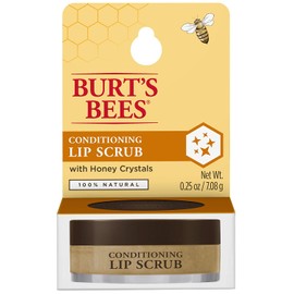 Burt's Bees 100% Natural Conditioning Lip Scrub with Exfoliating Honey Crystals - Yellow , brown , 0.25 Ounce