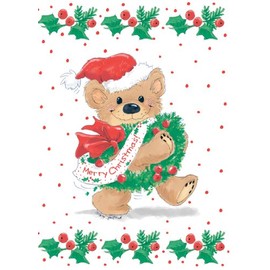 Suzy's Zoo Christmas Cards, Willie Bear's Wreath 10922
