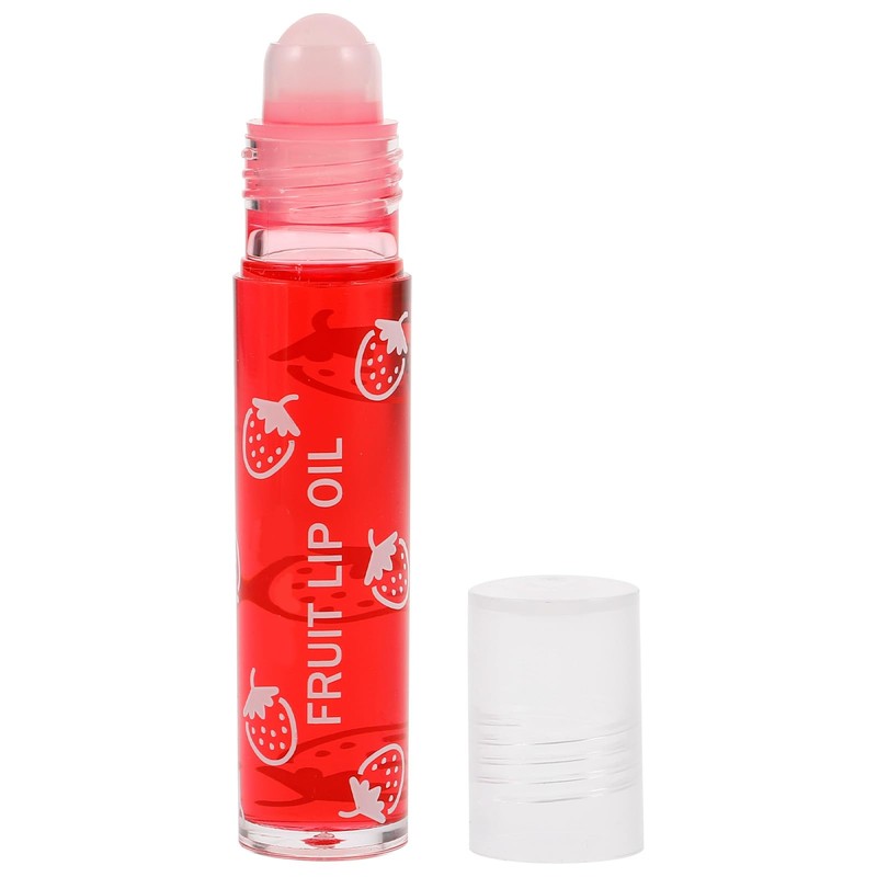 Aceite Labial Hidratante Roll-On Transparente Rojo para Labios Secos