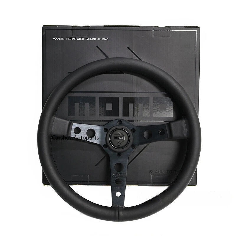 MOMO BLACK EDITION 350mm/14inch MOD07 Small Dish Sport Steering Wheel