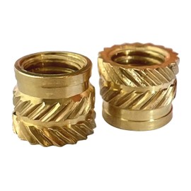 ShineNow Threaded Heat-Set Inserts Brass for Printed Plastic Parts M5 Short 50pcs