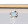 Larimar Ring, Sterling Silber ring, Statement Ring, Edelstein Ring, nat√ºrlicher