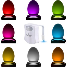 Does Not Apply Original Toilet Bowl Night Light, Motion Sensor Bathroom Gadget, Fun Novelty Gif