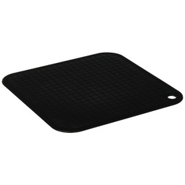 Shimomura Industries KIB-604 Kitchen Bar, Soft Cutting Board, Made in Japan, Niigata, Tsubamesanjo, 7.9 x 7.9 x 0.08 inches (200 x 200 x 2 mm), Black