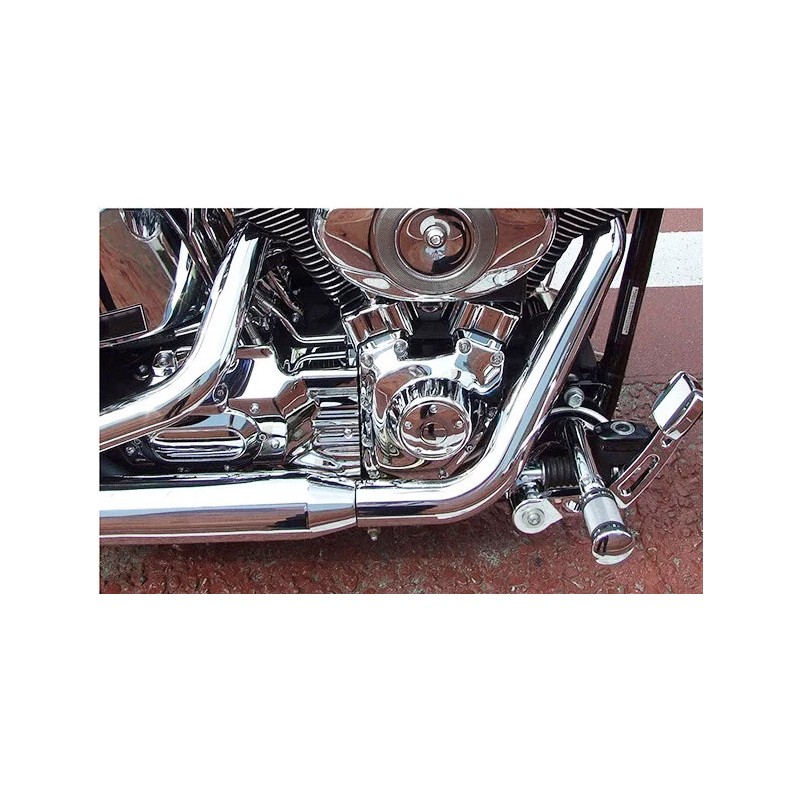 HCMOTORKU Chrome Engine Transmission Interface Cover Trim For Harley Softail