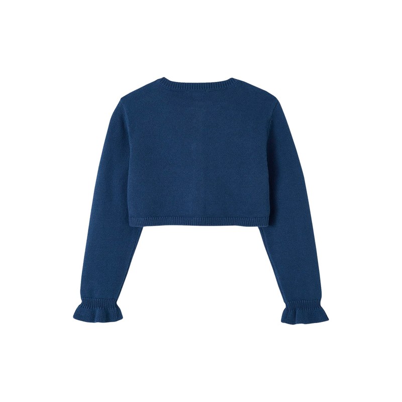 Vertbaudet Girls' Bolero Oeko-Tex, blue