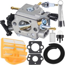 ZAMDOE C1M-EL37B Carburetor with 544080802 Air Filter Kit for Husqvarna 445 445E 450 450E for Jonsered CS2245, CS2245S, CS2250S for Craftsman Gas Chainsaw Parts Carb Replace 506450401 531215601